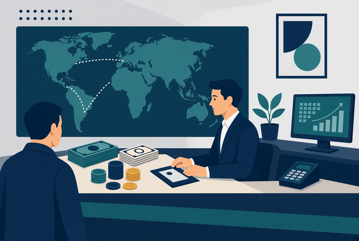 Multi-currency exchange for operating accounts
